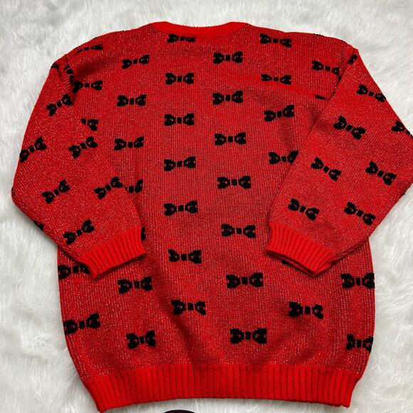 Vintage 80s Bow knit sweater size L - Picture 5 of 5